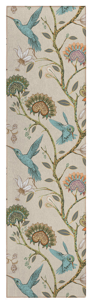 Indoor/Outdoor Kendall KE19 Putty Machine Washable 2'3" x 7'6" Runner Rug