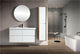 Ashley 48'' Floating Vanity, Acrylic Top, Single Sink, Gloss White