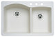 Blanco 440217-3 Diamond 33"x22" Granite Double Bowl Kitchen Sink, Biscuit