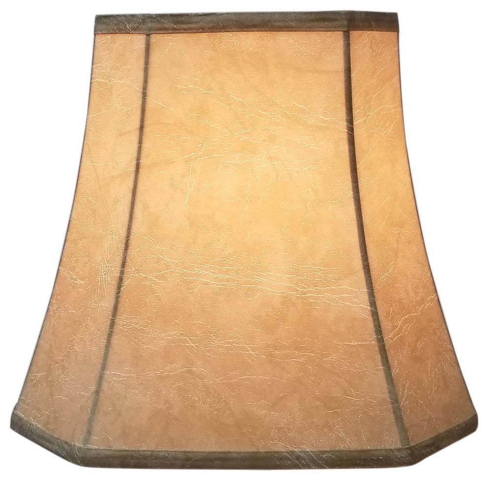 Royal Designs Square Cut Corner Basic Lampshade, Antique Gold, Mouton, 9x14x12.5