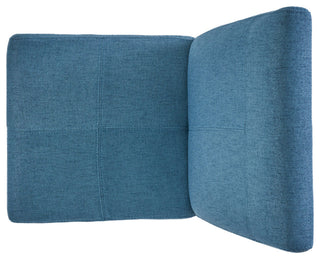 GDF Studio Percival T-stitch Fabric Dining Chairs, Set of 2, Blue