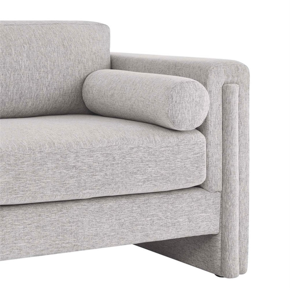 Modway Visible Upholstered Modern Polyester Fabric Loveseat in Light Gray