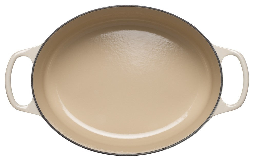 Le Creuset Signature Cast Iron Oval Casserole, 25 cm, Almond