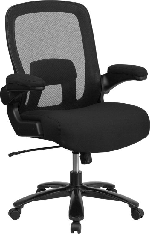Contemporary Heavy Duty Black Mesh Executive Swivel Chair