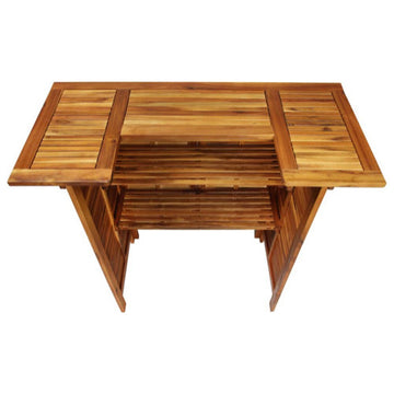 vidaXL Patio Bar Set 5 Piece Dining Table Set Bar Table Solid Wood Acacia