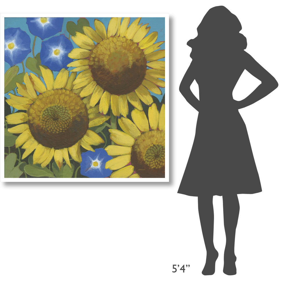 "Sunflower Time" Digital Paper Print by Kathrine Lovell, 42"x42"