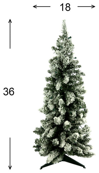3' Flocked Holiday Tree with LED Lights
