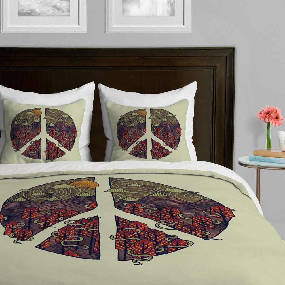 Deny Designs Hector Mansilla Peaceful Landscape Duvet Cover - Lightweight