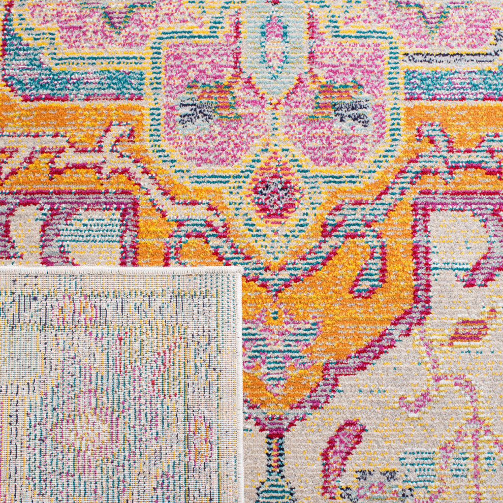 Safavieh Crystal CRS501B Rug, Light Blue/Fuchsia, 2'2" X 17'