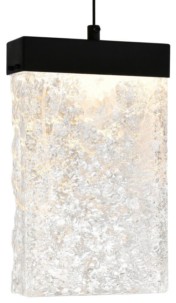 Lava Integrated LED Chandelier, Black