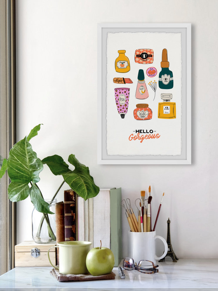 "Woman Essentials" Framed Painting Print, 12x18