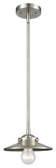 Railroad 1-Light Mini Pendant, Brushed Satin Nickel, Brushed Satin Nickel