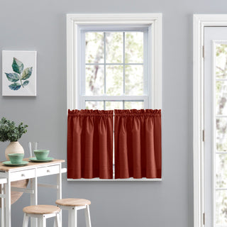 Lisa Solid Tailored Tier, Red, 56"x24"