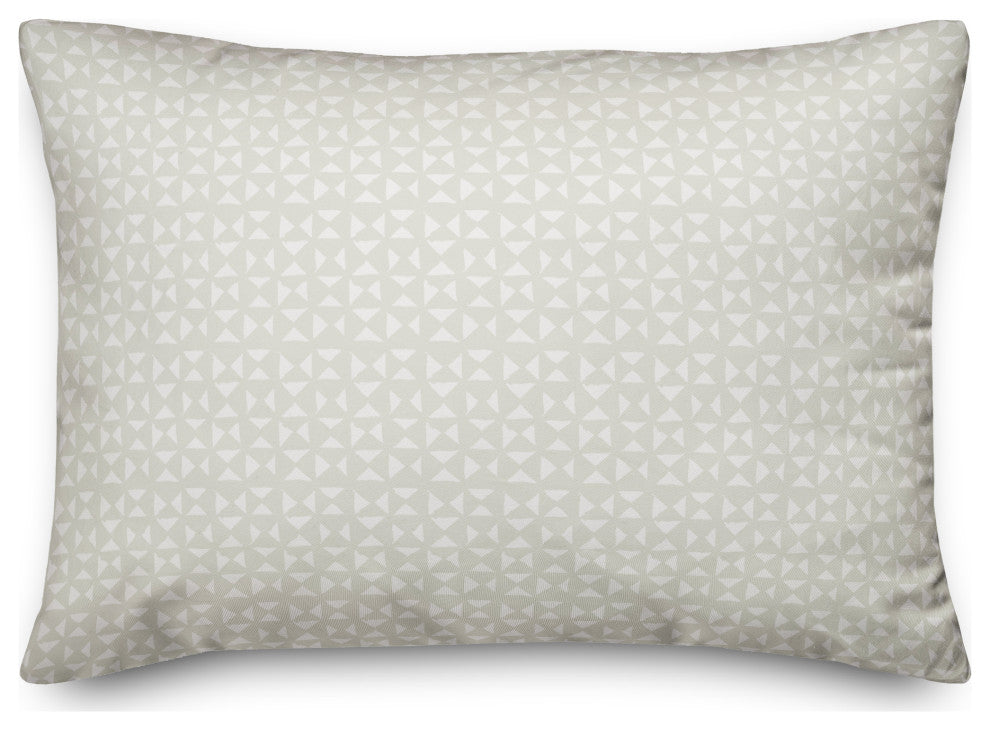 White Triangle Pattern 14x20 Indoor/Outdoor Pillow