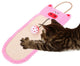 Eco-Natural Sisal And Jute Hanging Carpet Cat Scratcher Lounge With Toy, Pink