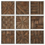 Uttermost Bryndle Rustic Wooden Squares Set of 9, 4115