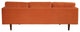 Minae Modern Contemporary Velvet Sofa, Rust