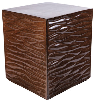 Zen Brown Ceramic Patio Accent Table