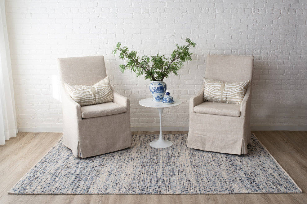 Erin Gates by Momeni Dartmouth Bartlett Blue Hand Made Wool Area Rug 8'x10'