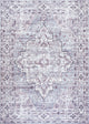 Didim Boho Gray Medallion Machine Washable Indoor Area Rug, Gray/Purple, 3 X 5