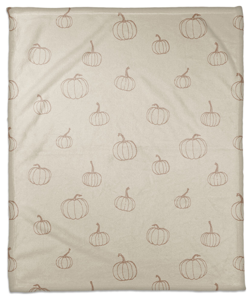 Dusty Rose Mini Pumpkin Pattern 50x60 Coral Fleece Blanket
