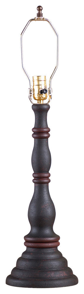 Davenport Lamp Base, Hartford Black With Red Stripe