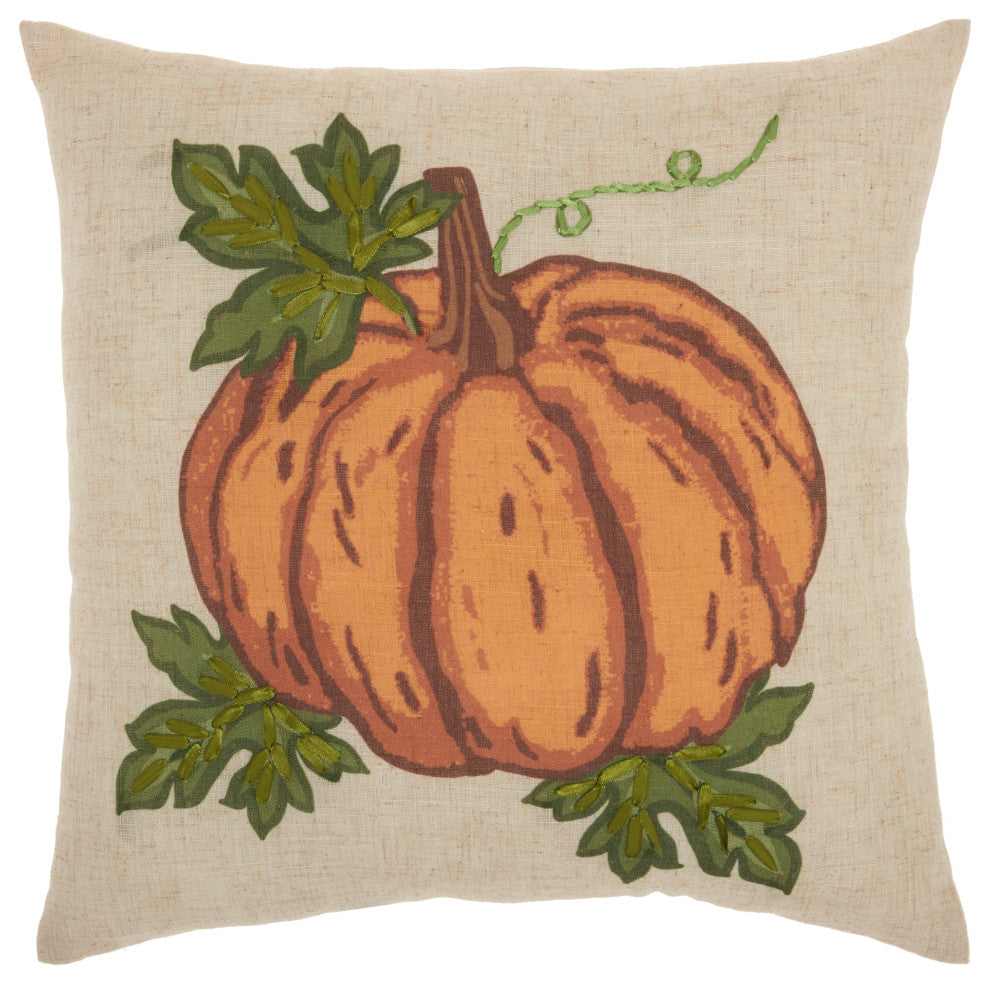 Mina Victory L9303 Throw Pillow, Natural, 18"X18"