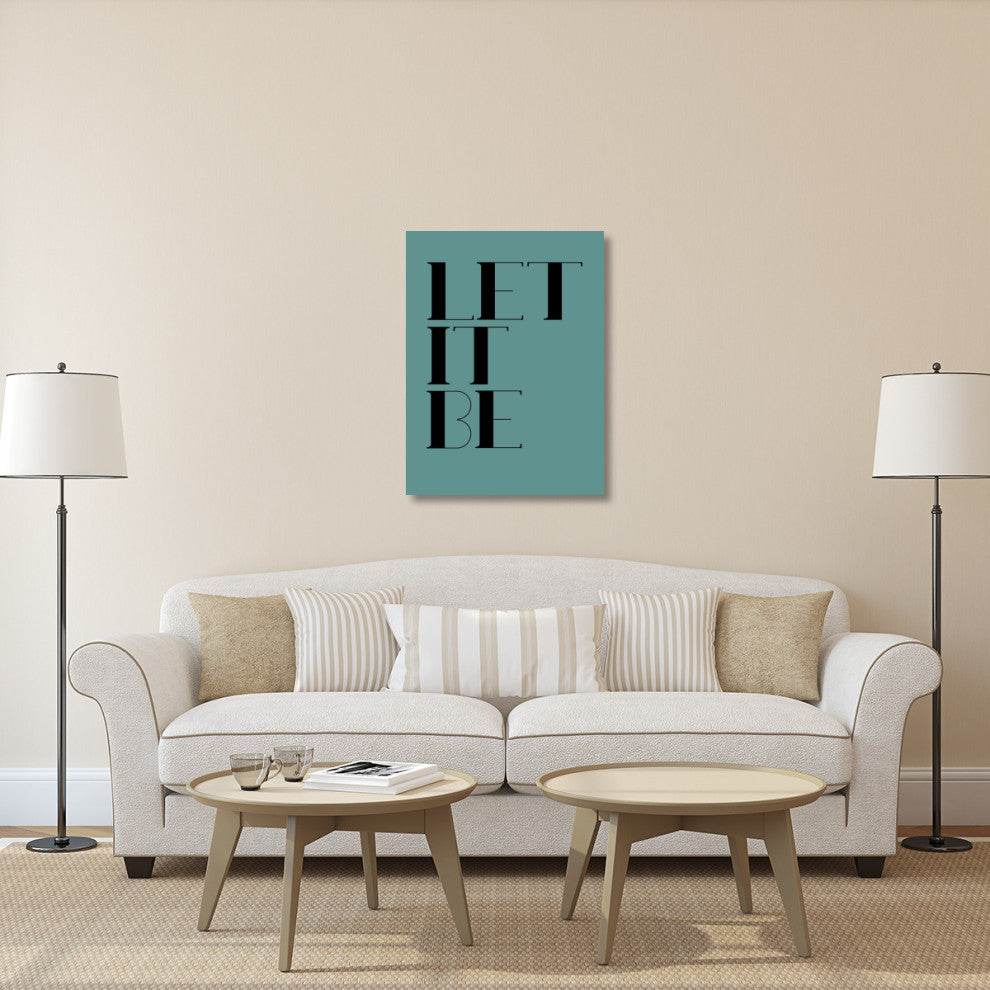 "Let It Be Poster  Blue" Fine Art Print