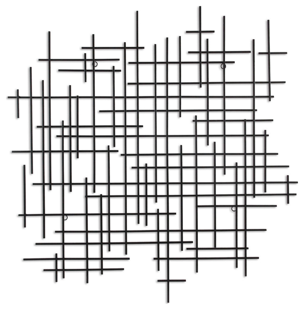 Iquara Large Black Abstract Metal Wall Art