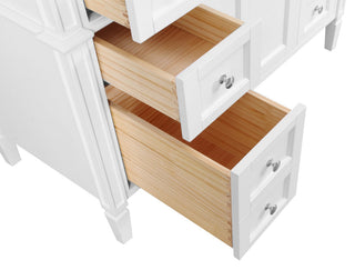 Hailey 48" Bathroom Vanity, White, Carrara Marble