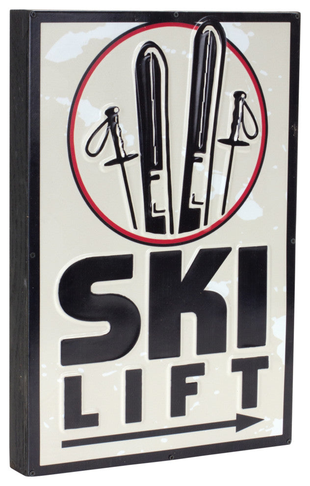 Ski Lift Lodge Sign 15.75"H