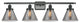 INNOVATIONS LIGHTING 916-4W-BK-G43 Large Cone 3 Light Bath Vanity Light