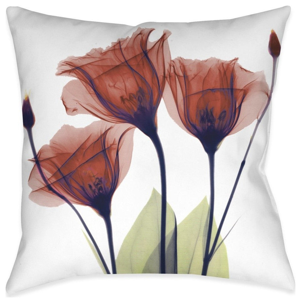Laural Home Gentian Red 18" X 18" Indoor Decorative Pillow