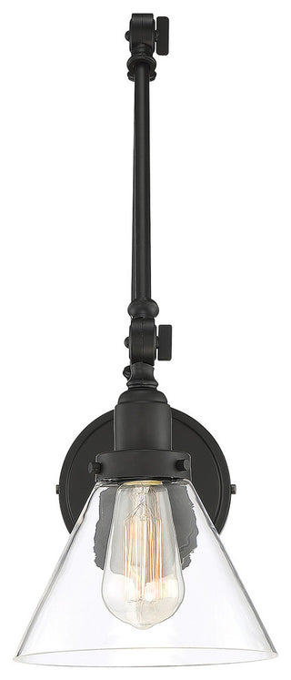 Drake 1-Light Adjustable Sconce, Matte Black