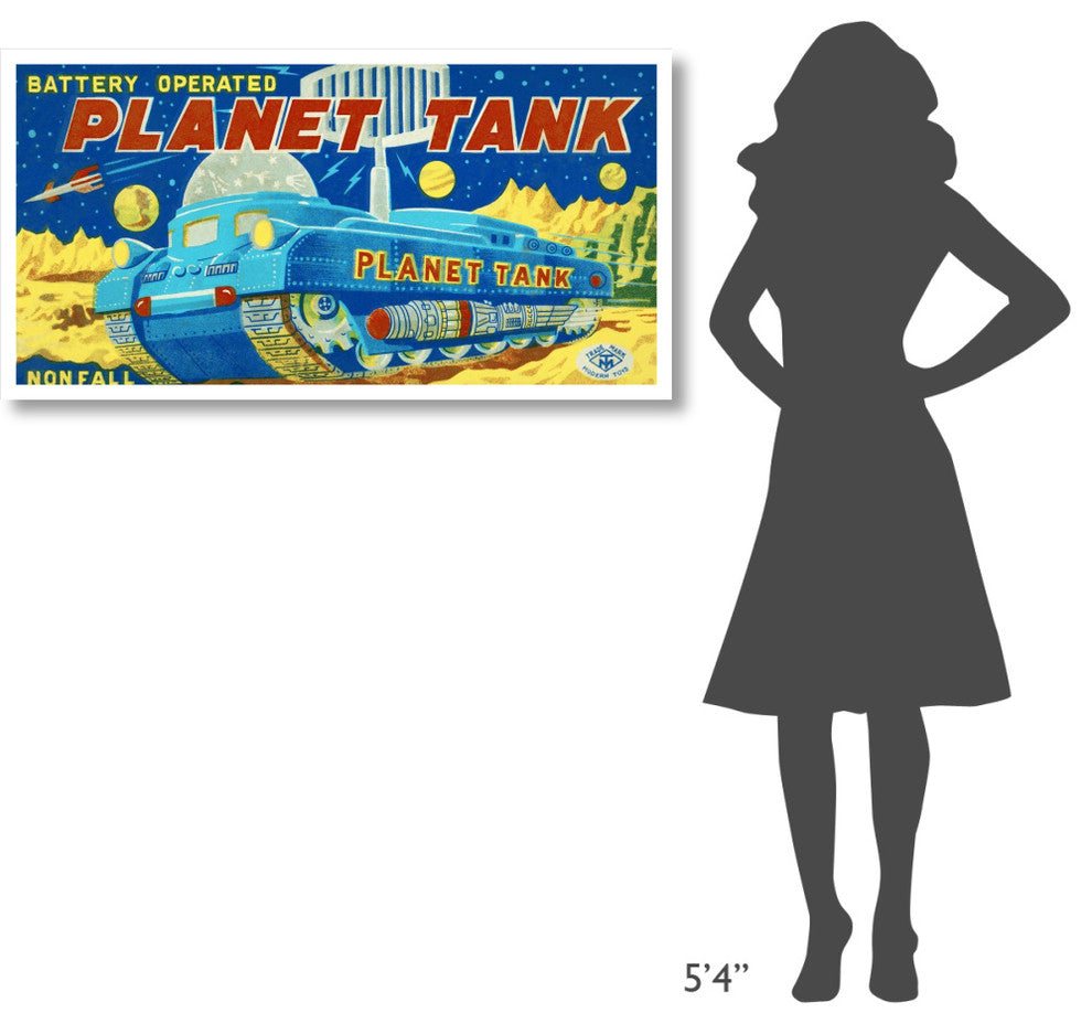 "Planet Tank" Digital Paper Print by Retrotrans, 46"x24"