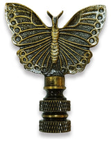 Royal Designs Monarch Butterfly Finial, Antique Brass, Single