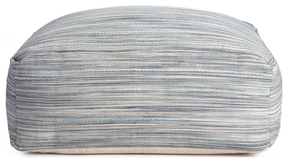 Montanita Gray 34" x 34" x 16" Gray and Ivory Ottoman