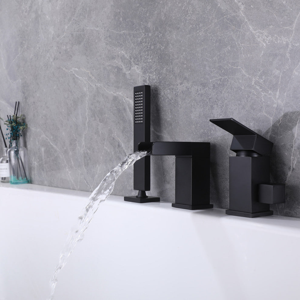 Deck Mounted Bathtub Faucet with Hand Shower