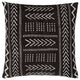 Surya Malian Black Pillow Shell With Polyester Insert 18"H X 18"W