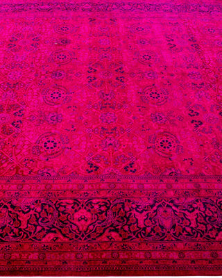 Overdyed, One-of-a-Kind Hand-Knotted Area Rug Pink, 8'1"x14'1"