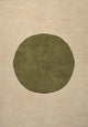 Cirkel Minimalist Geometric Dot Machine-Washable Area Rug, Cream/Olive, 8x10