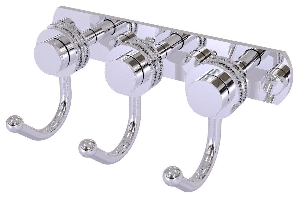 Mercury 3 Position Multi Hook with Dotted Accent, Polished Chrome