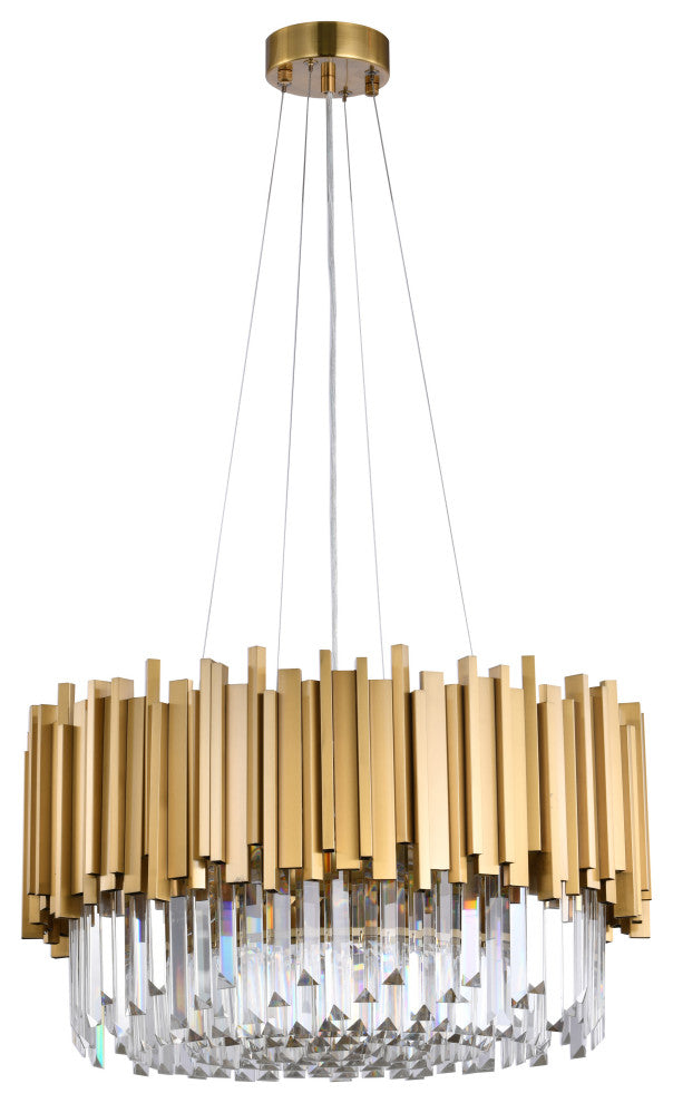 Bethel International MU10C22G 8 Light Chandelier, Gold