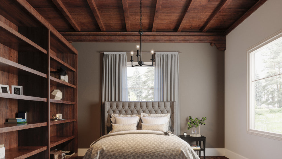 Quoizel PRC5016 Prescott 3 Light 16"W Taper Candle Pendant - Matte Black