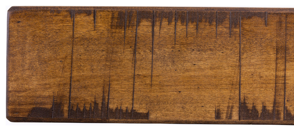 Rustic Fireplace Mantel Shelf, Aged Oak, 72"