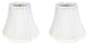 Royal Designs Flare Bottom Outside Corner Scalloped Basic Lamp Shade, Beige, Whi