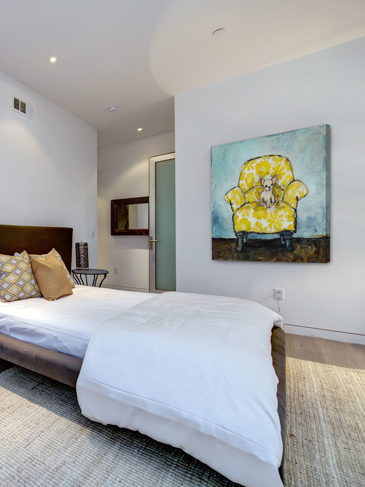 "Dog Allowed In" Painting Print on Canvas by Tori Campisi