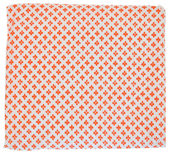 Sofie Pillowcases, Orange, Set of 2, White With Orange, Standard