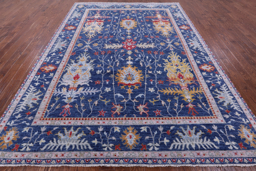 8' 10" X 11' 11" Handmade Turkish Oushak Wool Rug - Q13373