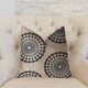 Cascade Gold, Green and Beige Luxury Throw Pillow, 24"x24"